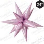 Шар фольга Звезда 3D составная 24'' 60см Розовое Pink
