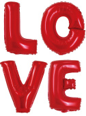 Шар фольга Буквы надпись LOVE Красный FL 32'' 81см