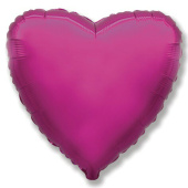 Шар фольга без рисунка 32" сердце Фиолетовый Пурпурный Fm