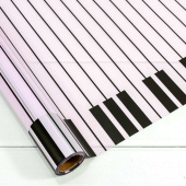 Пленка рулон 0,58х10м прозрачная матовая Пианино Сиреневый