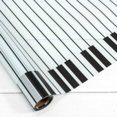 Пленка рулон 0,58х10м прозрачная Пианино матовая Голубой