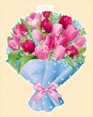 Плакат Букет из розовых тюльпанов