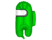 Шар фольга фигура Космонавт Амангас зеленый 26'' 66см AG