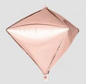 Шар фольга 3D Алмаз 26" РОЗОВОЕ ЗОЛОТО Pink gold AG