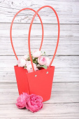 Пакет для цветов влагостойкий Красный 13х12х8см 1шт