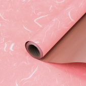 Пленка рулон 0,60х10м двухсторонняя матовая Перья Розовый 1шт