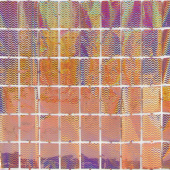 Занавес штора Прямоугольники 100х200см Розовое Золото голография