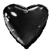 Шар фольга без рисунка 30" сердце Черное пастель SLIM AG