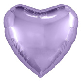 Шар фольга без рисунка 9'' сердце Фиолетовый пастель AG