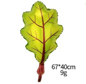 Шар фольга фигура Лист дубовый зеленый 27'' 69см