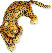 Шар фольга фигура Леопард Дикий 42'' 107см Fm