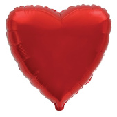 Шар фольга без рисунка 32" сердце Красный Red металлик Fm