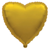 Шар фольга без рисунка 32" сердце Золото Gold металлик Fm