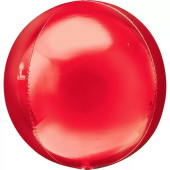 Шар Сфера 3D Bubble Бабблс 18'' металлик Красный 46см