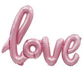 Шар фольга Буквы надпись LOVE Розовый Pink ВС 39" 100 68см