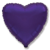 Шар фольга без рисунка 32" сердце Фиолетовый металлик Fm