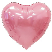 Шар фольга без рисунка 32" сердце Нежно-розовое Heart Baby Pink