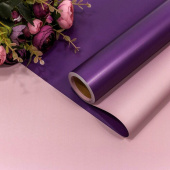 Пленка рулон 0,58х10м двухсторонняя матовая Светло-розовый Фиолетовый 2ст 60мкм