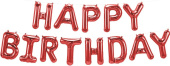Шар фольга Буквы надпись Happy Birthday 16'' 41см Красный FL