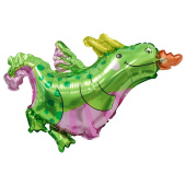 Шар фольга фигура Динозавр Dinosaur зеленый 16" 40см ВС