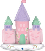 Шар фольга на подставке AIR Замок принцессы розовый 30" FL