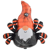 Шар фольга фигура Гном паук оранжевый 30" 76см ВЗ