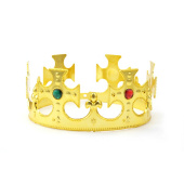 Корона пластик Король Золотая
