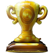 Шар фольга на подставке AIR Кубок золотой 42" 106см ВЗ
