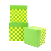 Коробка куб Веселые шахматы Зеленый 13х13х13см 1 штука