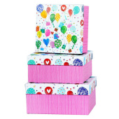Коробка квадрат Разноцветные шарики с тиснением фольгой 15,5х15,5х7,5см 1 штука