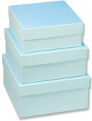 Коробка квадрат Светло-голубой 15,5х15,5х9см 1 штука