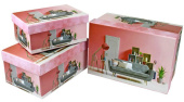 Коробка прямоугольник Интерьер Розовый 16х11х7см 1 штука