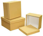 Коробка квадрат Бежевый Перламутр 1 штука 15,5х15,5х9см