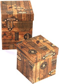 Коробка Крафт куб Винтажный ящик 11х11х12см 1 штука