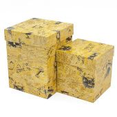 Коробка Крафт куб Новости из Лондона 11х11х12см 1 штука