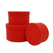Коробка цилиндр Красный с глиттером 17х17х9,5см 1 штука