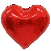 Шар фольга без рисунка 32" сердце Красное Heart Red