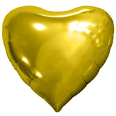 Шар фольга без рисунка 68"/ВЗ сердце металлик Gold