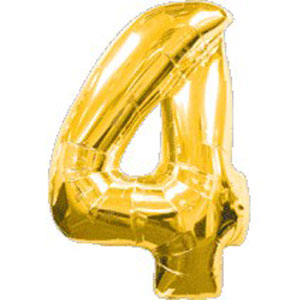 Шар фольга Цифра 16"/КА Золото "4"