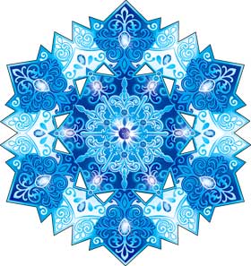 Украшение на скотче Снежинка (10шт)