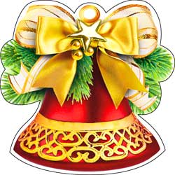 Украшение на скотче Колокольчик (10шт)