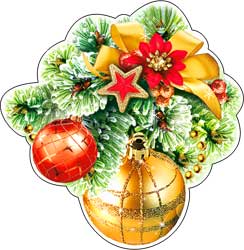 Украшение на скотче Новогоднее