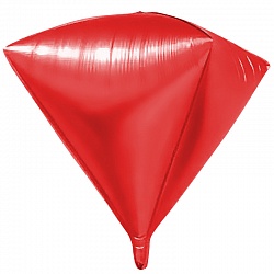 Шар фольга 3D Алмаз 27'' Красный Red FL