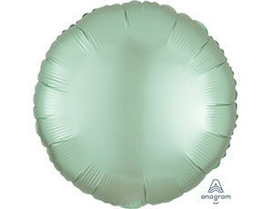 Шар фольга без рисунка 18'' круг Зеленый мягкий Mint Green сатин An