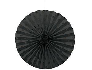 Украшение декор бумага Фант-диск Black Горошек-шеврон (уп4)