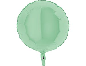 Шар фольга без рисунка 18'' круг Зеленый Matte Green пастель GR