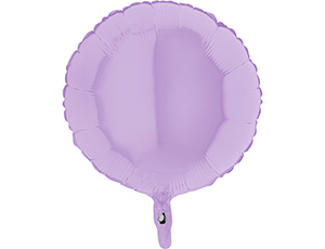 Шар фольга без рисунка 18'' круг Сиреневый Matte Lilac пастель GR