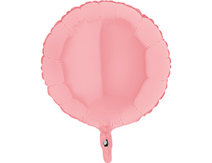 Шар фольга без рисунка 18'' круг Розовый Pink пастель GR