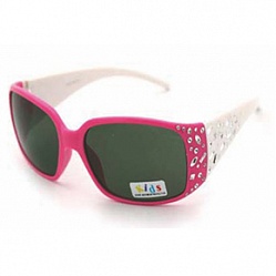 Очки карнавальные со стразами белый розовый