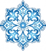 Украшение на скотче Снежинка (10шт) 